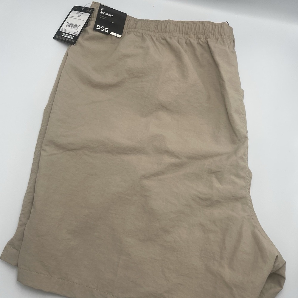 NWT DSG Men's‎ 6" Inseam Rec Shorts Size 2XL Relaxed Fit Khaki